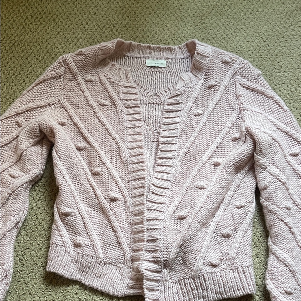 Lucky Brand Pink Textured Cardigan
